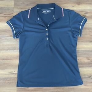Womens Lady Hagen Short Sleeve Navy Golf Polo Shirt - Hydro- Dri -  Size S
